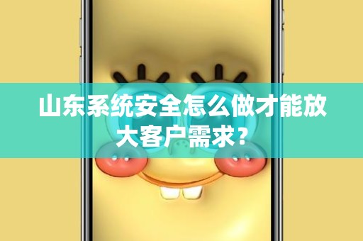 山东系统安全怎么做才能放大客户需求？