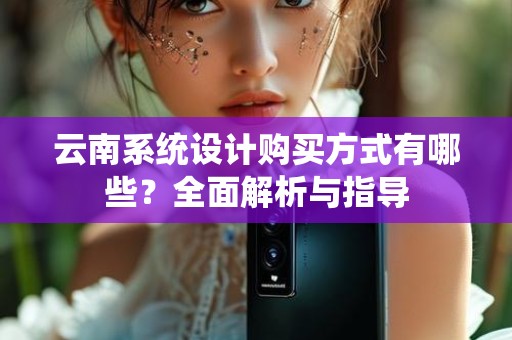 云南系统设计购买方式有哪些？全面解析与指导