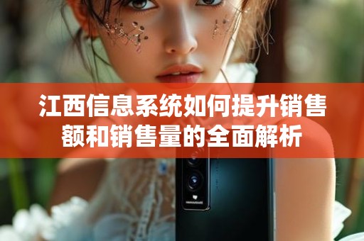 江西信息系统如何提升销售额和销售量的全面解析
