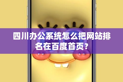 四川办公系统怎么把网站排名在百度首页？