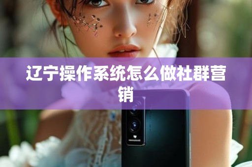 辽宁操作系统怎么做社群营销