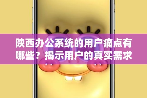 陕西办公系统的用户痛点有哪些？揭示用户的真实需求