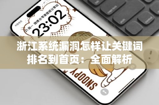 浙江系统漏洞怎样让关键词排名到首页：全面解析