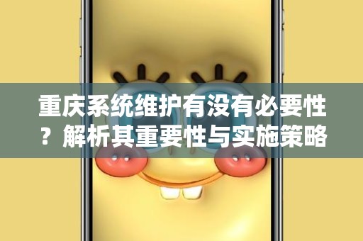 重庆系统维护有没有必要性？解析其重要性与实施策略