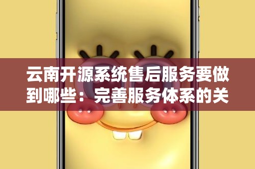 云南开源系统售后服务要做到哪些：完善服务体系的关键要素