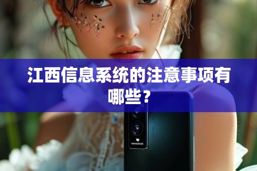 江西信息系统的注意事项有哪些？