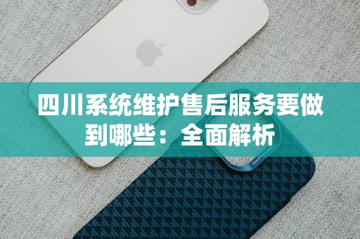 四川系统维护售后服务要做到哪些：全面解析