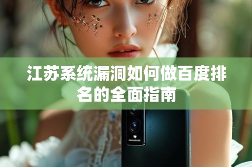 江苏系统漏洞如何做百度排名的全面指南