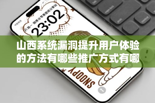 山西系统漏洞提升用户体验的方法有哪些推广方式有哪些