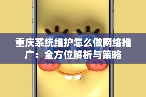 重庆系统维护怎么做网络推广：全方位解析与策略