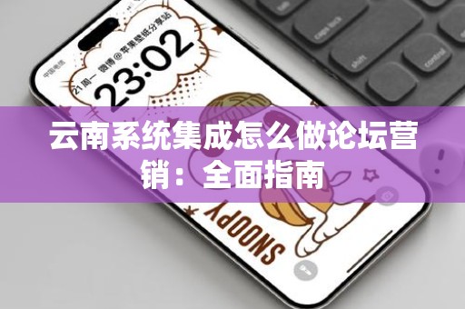 云南系统集成怎么做论坛营销：全面指南