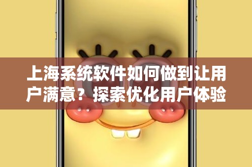 上海系统软件如何做到让用户满意？探索优化用户体验的关键策略