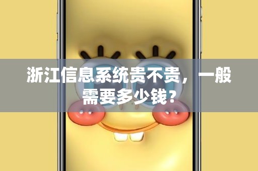 浙江信息系统贵不贵，一般需要多少钱？