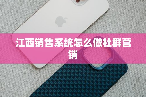 江西销售系统怎么做社群营销