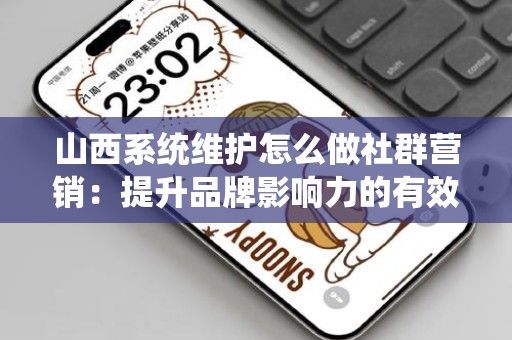 山西系统维护怎么做社群营销：提升品牌影响力的有效策略