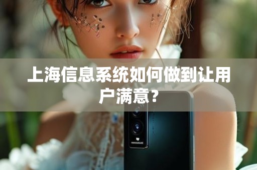 上海信息系统如何做到让用户满意？