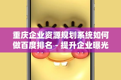 重庆企业资源规划系统如何做百度排名 - 提升企业曝光率的关键
