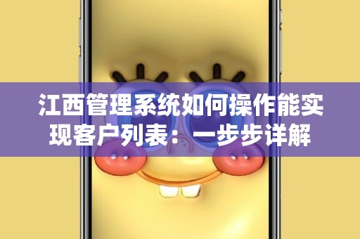 江西管理系统如何操作能实现客户列表：一步步详解