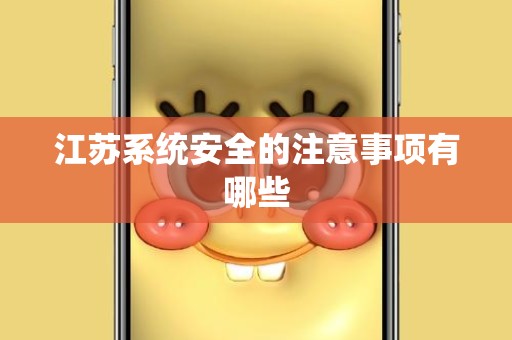 江苏系统安全的注意事项有哪些