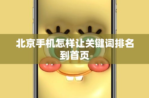 北京手机怎样让关键词排名到首页