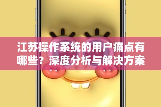 江苏操作系统的用户痛点有哪些？深度分析与解决方案