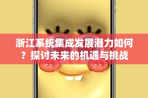 浙江系统集成发展潜力如何？探讨未来的机遇与挑战