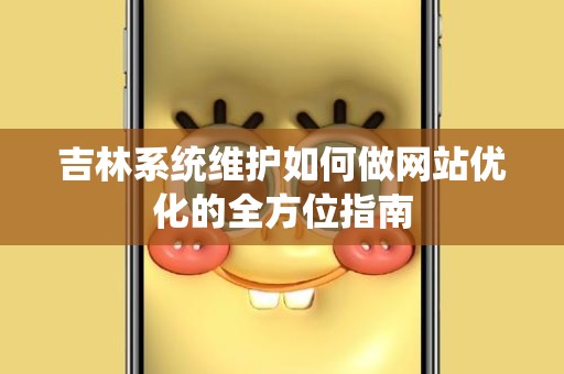 吉林系统维护如何做网站优化的全方位指南