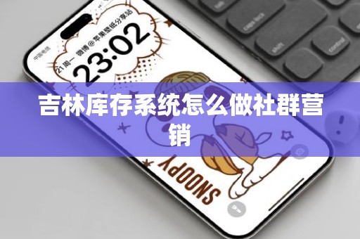 吉林库存系统怎么做社群营销