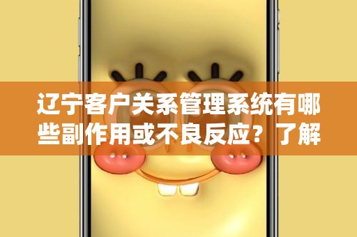 辽宁客户关系管理系统有哪些副作用或不良反应？了解潜在风险