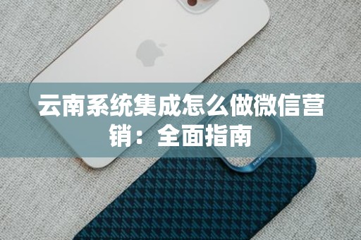 云南系统集成怎么做微信营销：全面指南