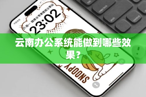 云南办公系统能做到哪些效果？