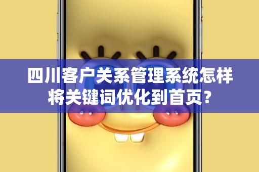 四川客户关系管理系统怎样将关键词优化到首页？