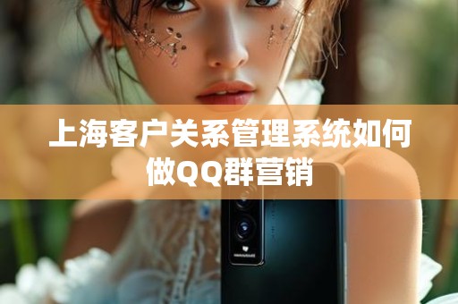 上海客户关系管理系统如何做QQ群营销