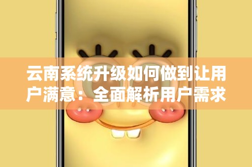 云南系统升级如何做到让用户满意：全面解析用户需求与优化策略