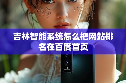 吉林智能系统怎么把网站排名在百度首页