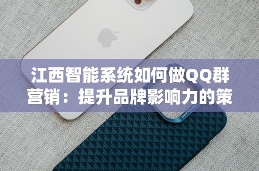 江西智能系统如何做QQ群营销：提升品牌影响力的策略