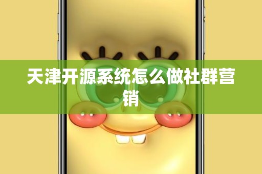 天津开源系统怎么做社群营销