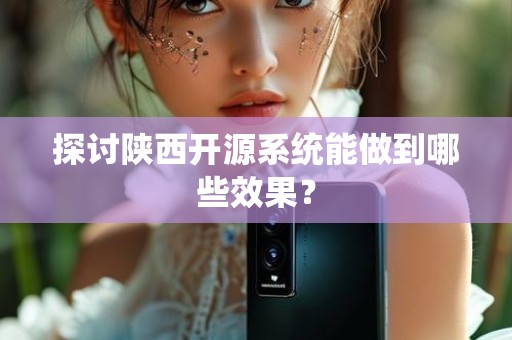 探讨陕西开源系统能做到哪些效果？