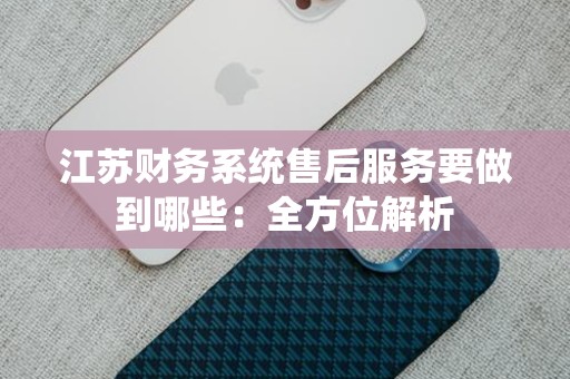 江苏财务系统售后服务要做到哪些：全方位解析