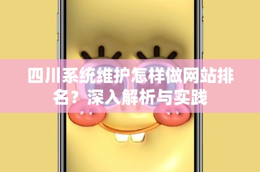四川系统维护怎样做网站排名？深入解析与实践