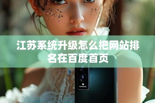 江苏系统升级怎么把网站排名在百度首页