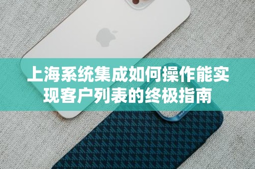 上海系统集成如何操作能实现客户列表的终极指南