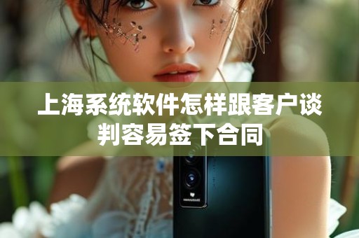 上海系统软件怎样跟客户谈判容易签下合同