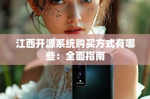 江西开源系统购买方式有哪些：全面指南