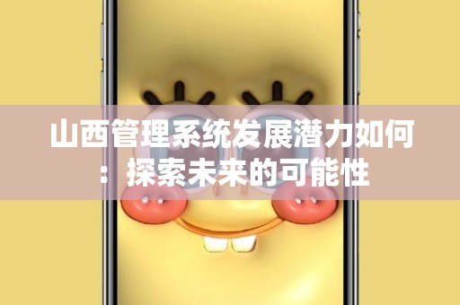 山西管理系统发展潜力如何：探索未来的可能性