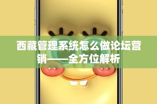 西藏管理系统怎么做论坛营销——全方位解析