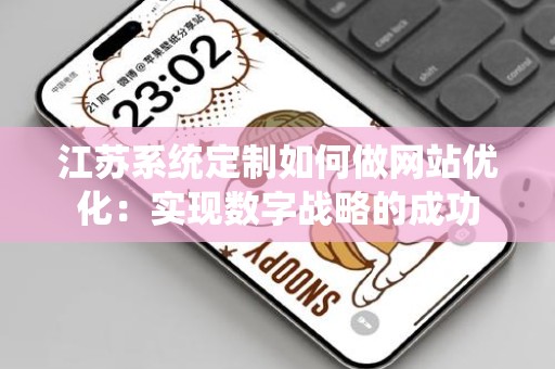 江苏系统定制如何做网站优化：实现数字战略的成功
