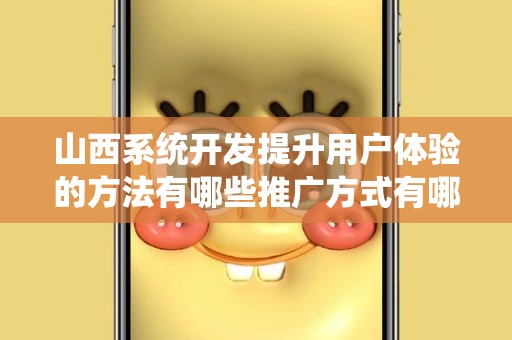 山西系统开发提升用户体验的方法有哪些推广方式有哪些？
