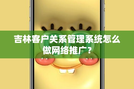 吉林客户关系管理系统怎么做网络推广？