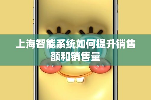 上海智能系统如何提升销售额和销售量